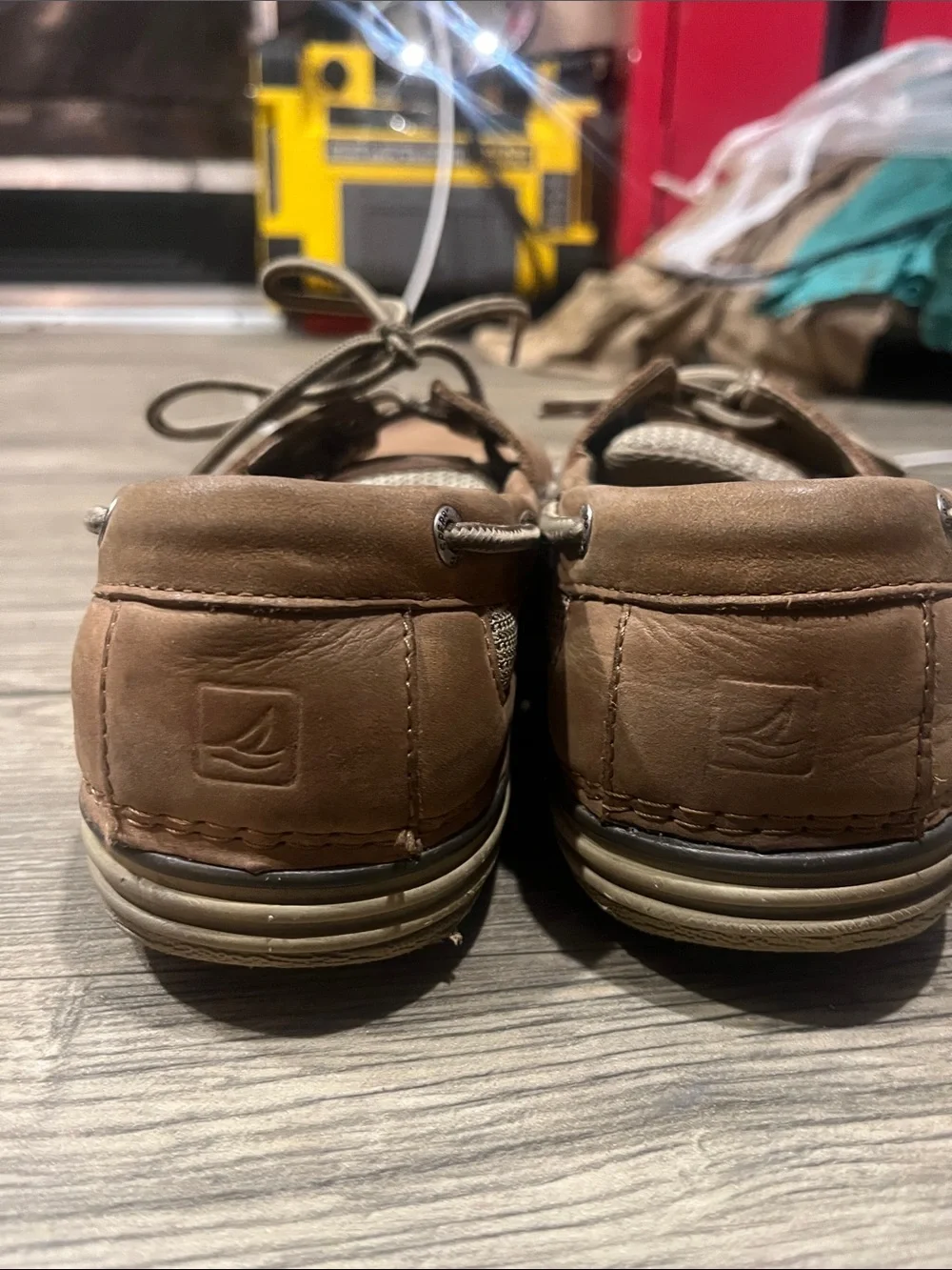 Sperry Men's Tan Leather Moc Toe Boat Shoes